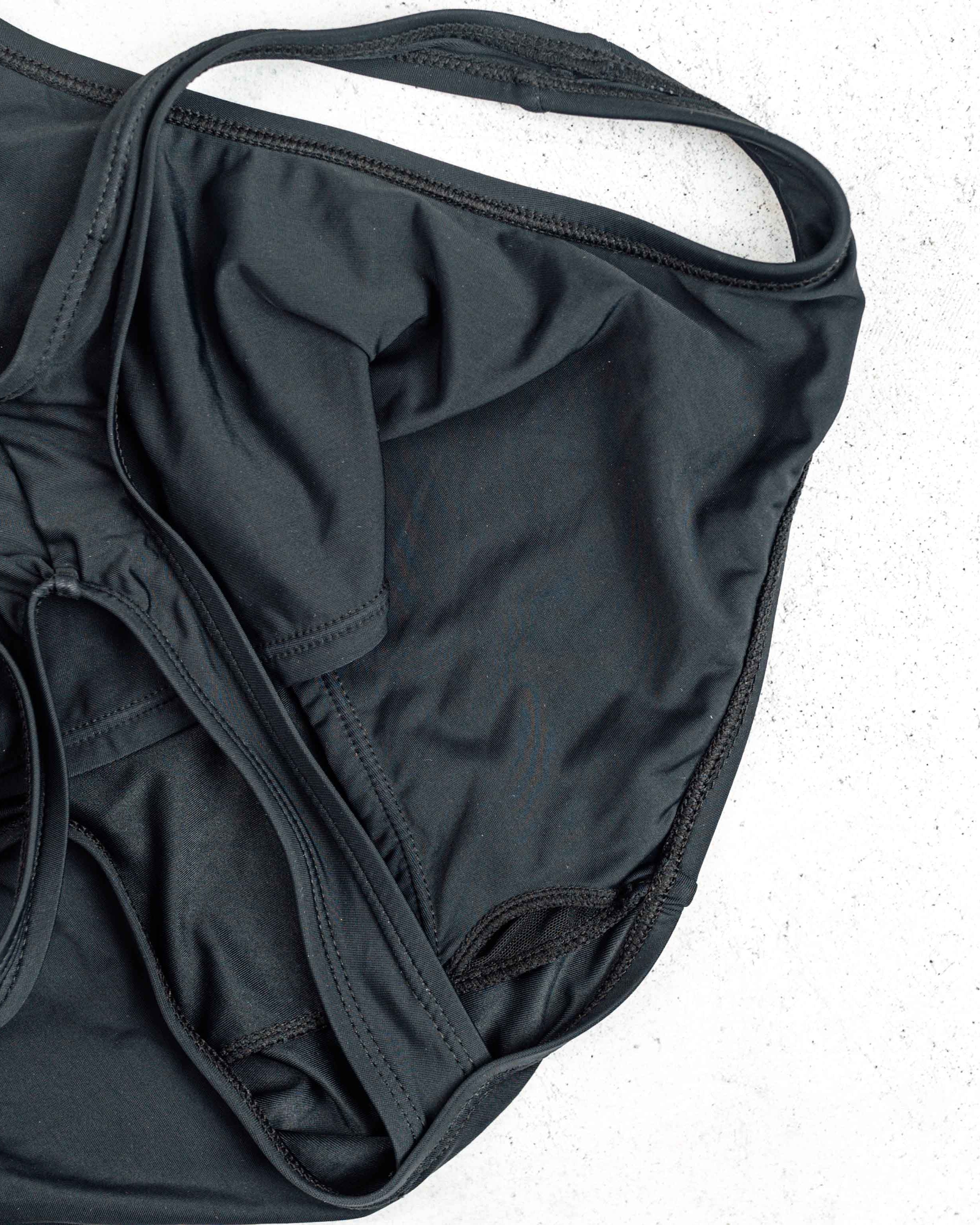 Maillot de Bain Menstruel une Pièce Noir + 1 Pochette de Rangement - My Bambou - My Bambou