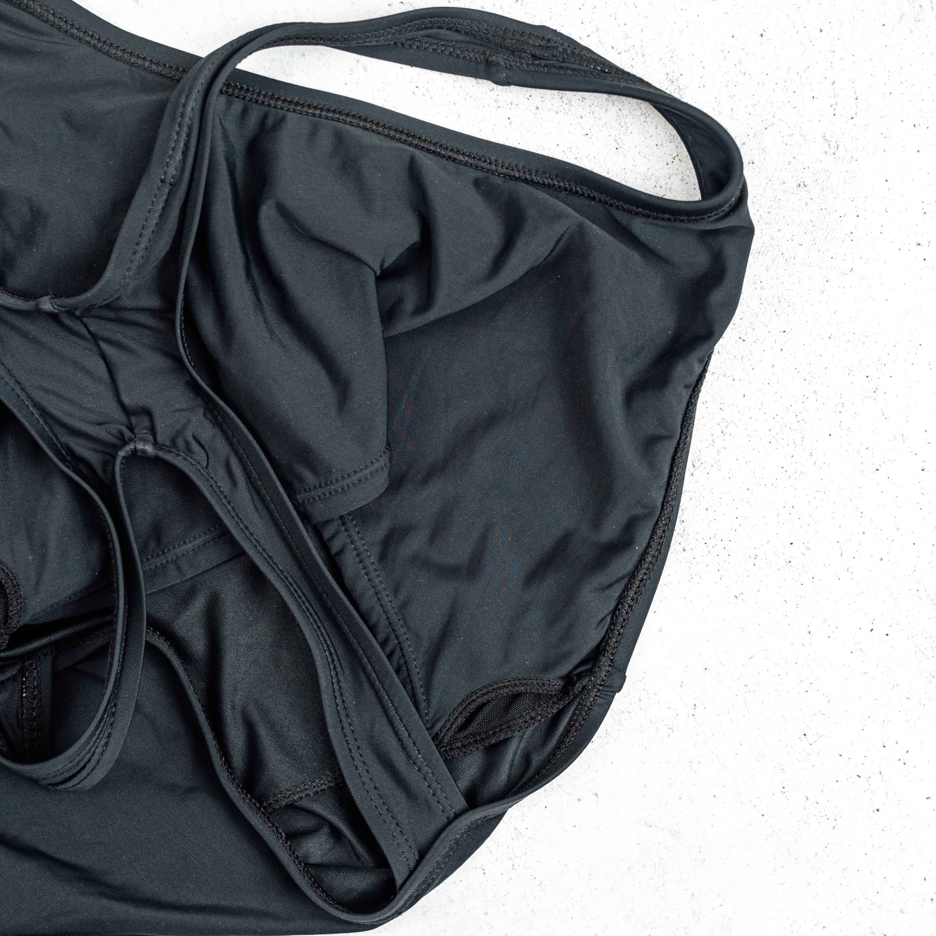 Maillot de Bain Menstruel une Pièce Noir + 1 Pochette de Rangement - My Bambou - My Bambou