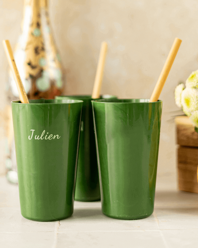 Eco Cup Compostable Vert à Personnaliser - My Bambou