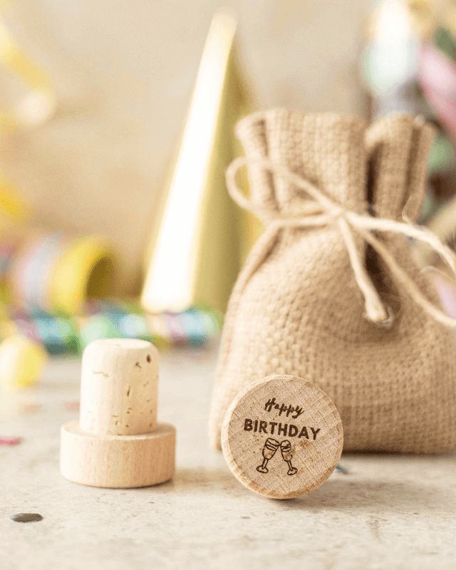 Bouchon Bouteille de Vin "Happy Birthday"