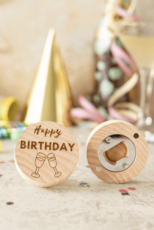 Décapsuleur Rond Personnalisé "Happy Birthday" - My Bambou - My Bambou