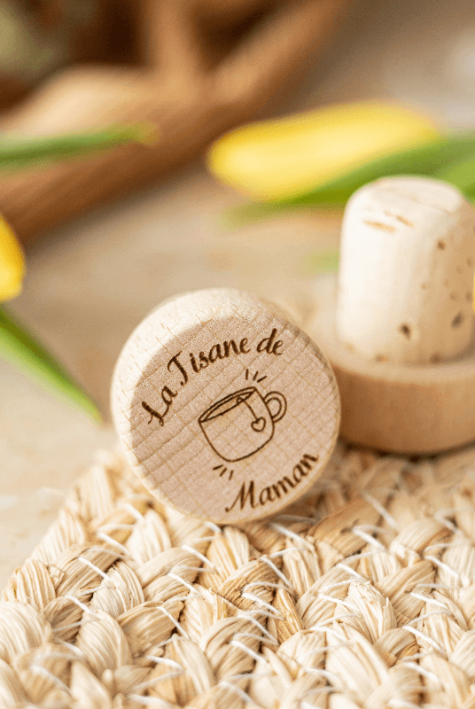 Bouchon Bouteille de Vin "La Tisane de Maman"