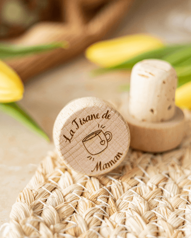Bouchon Bouteille de Vin "La Tisane de Maman"