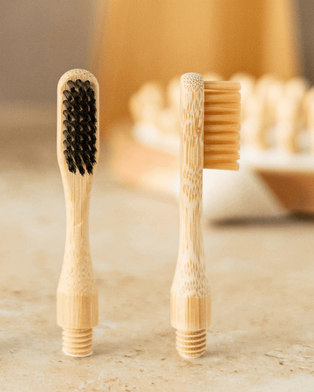 Brosse à Dents Bambou à Tête Changeable Poils Medium à Personnaliser