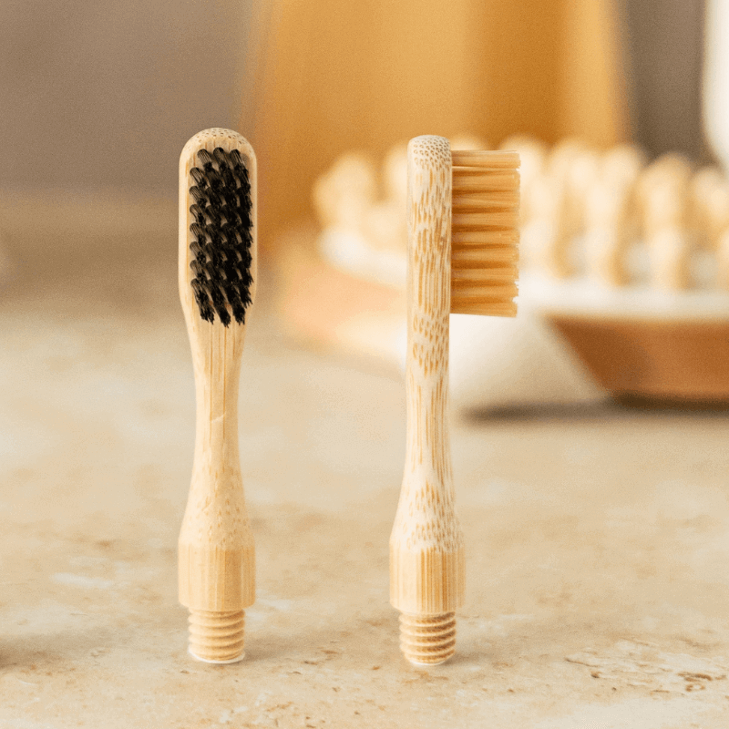 Brosse à Dents Bambou à Tête Changeable Poils Medium à Personnaliser