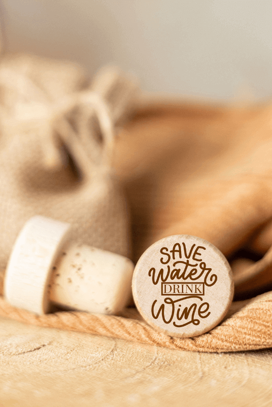 Bouchon Bouteille de Vin "Save Water Drink Wine"
