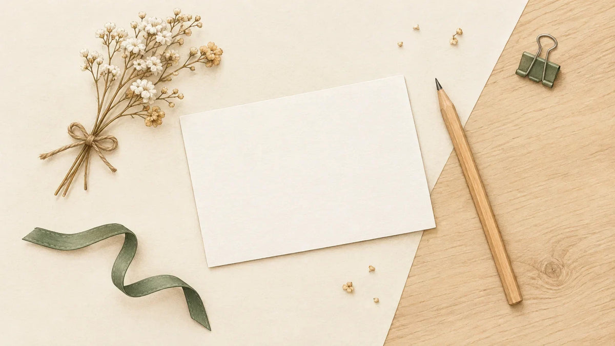 Carte et crayon préparés comme attention de remerciement pour une maîtresse