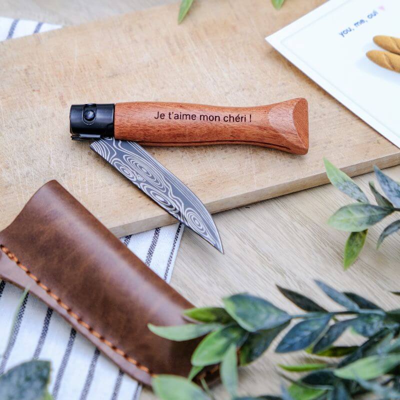 Couteau Pliable à Personnaliser avec Étui - My Bambou