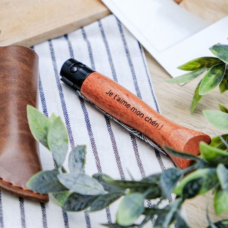 Couteau Pliable à Personnaliser avec Étui - My Bambou