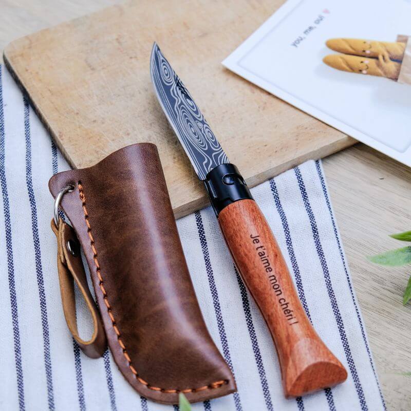 Couteau Pliable à Personnaliser avec Étui - My Bambou