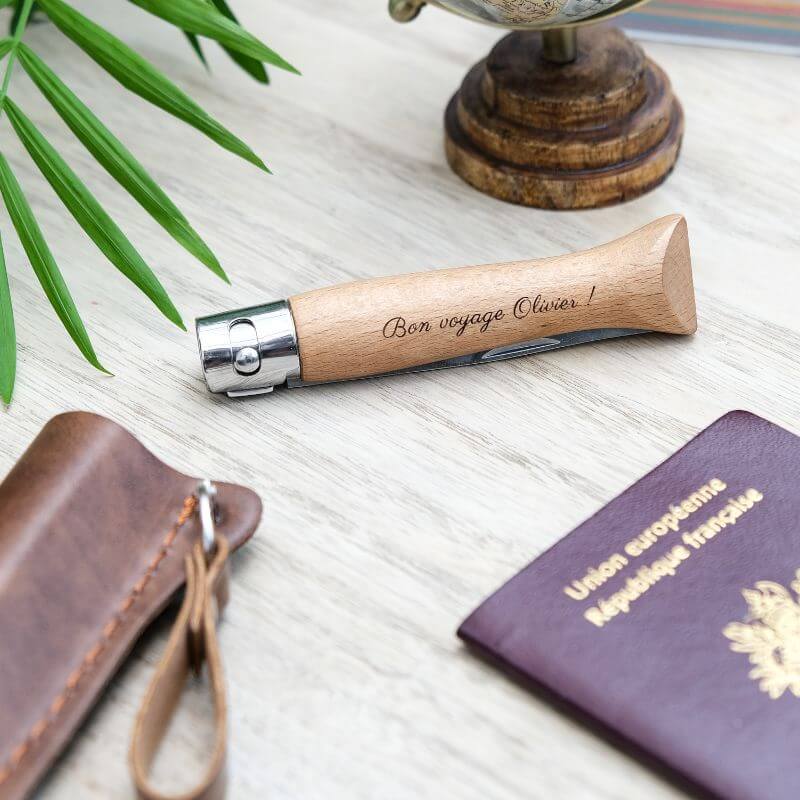 Couteau Pliable à Personnaliser avec Étui - My Bambou