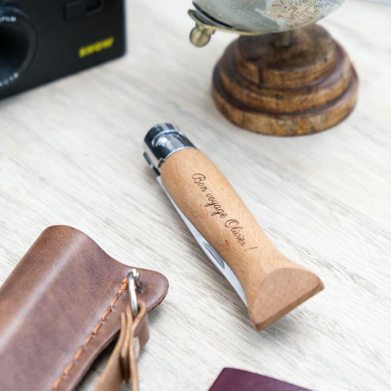 Couteau Pliable à Personnaliser avec Étui - My Bambou