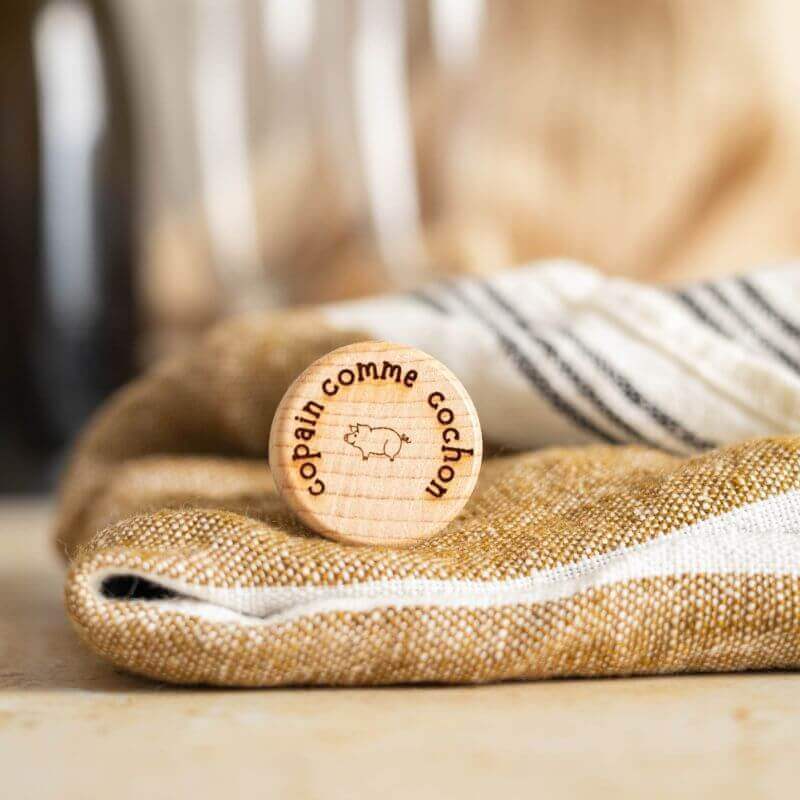 Bouchon Bouteille de Vin "Copain comme Cochon"