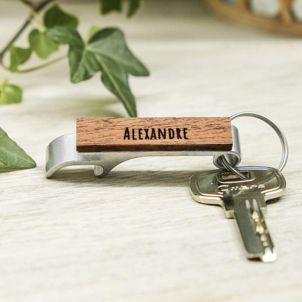 Porte-cle Decapsuleur En Bambou Personnalisable 'Brentoni' - Articles De Poche Porte-cle Decapsuleur En Bambou Personnalisable 'Brentoni' - Articles De Poche