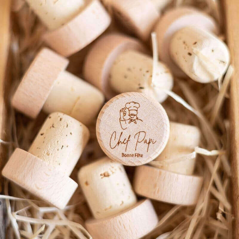 Bouchon Bouteille de Vin "Bonne Fête Papi"