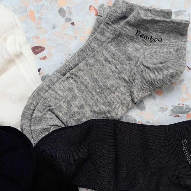 Lot de 5 Paires de Chaussettes Courtes - My Bambou, chaussettes courtes en bambou, douce et respirante.