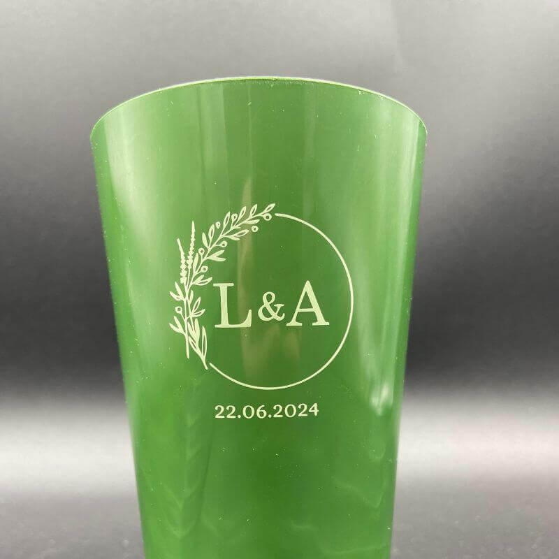 Eco Cup Compostable Vert à Personnaliser 