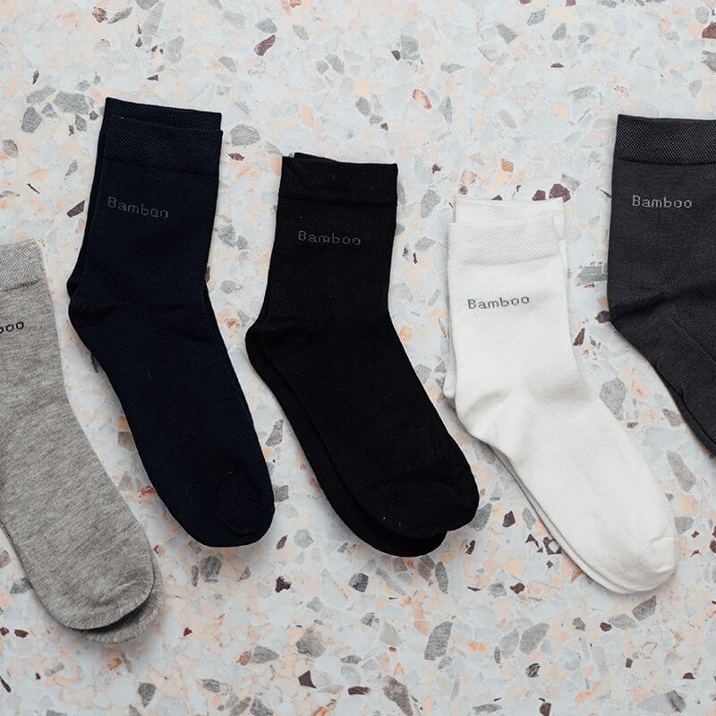 Lot de 5 Paires de Chaussettes Hautes - My Bambou en bambou, confort ultime, éco-responsables.
