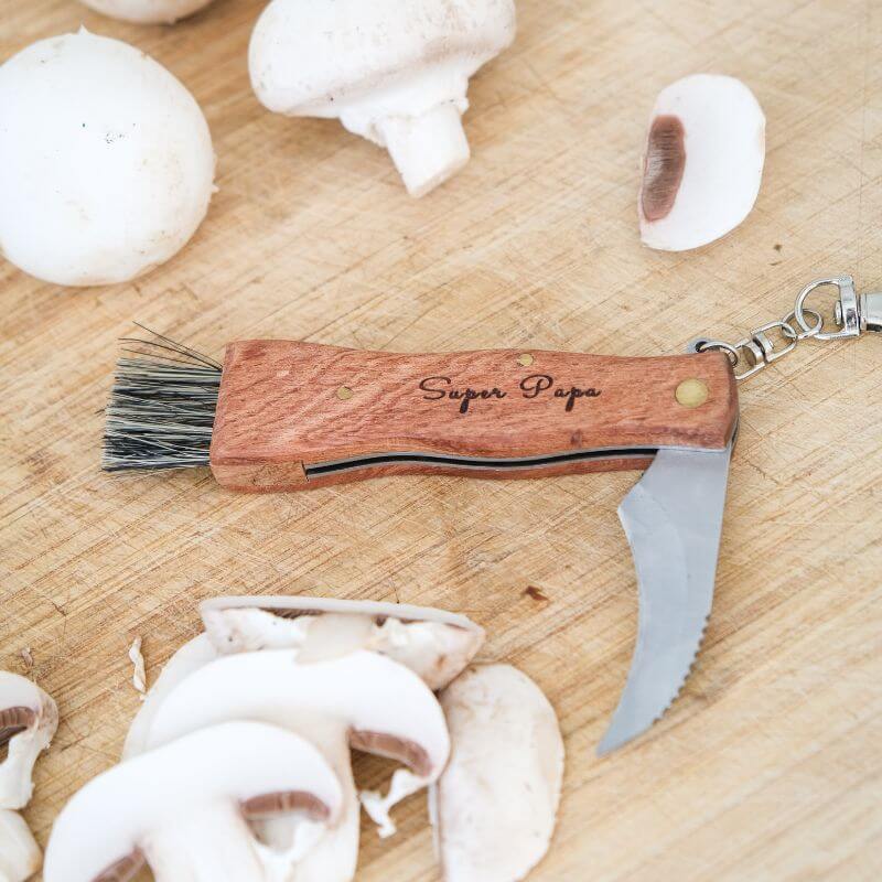 Couteau à Champignon 17cm à Personnaliser - My Bambou, compact et léger avec lame affûtée, parfait pour cueillettes.