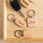 Porte-Clés Bois à Personnaliser Rectangle Arrondi - My Bambou
