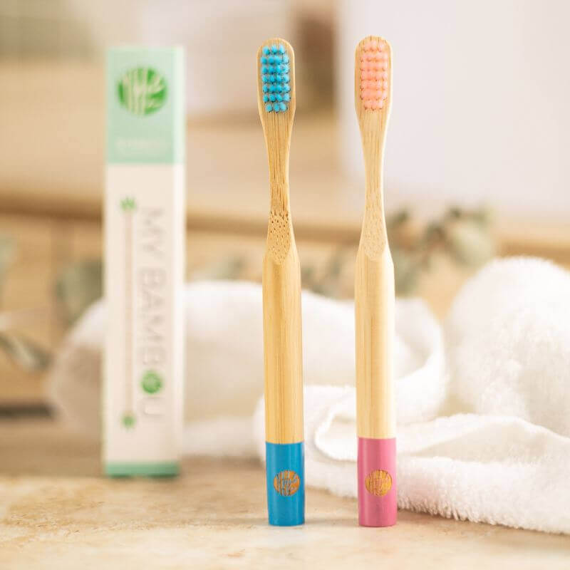 Brosse à Dents Bambou Enfant Rose & Bleu - My Bambou