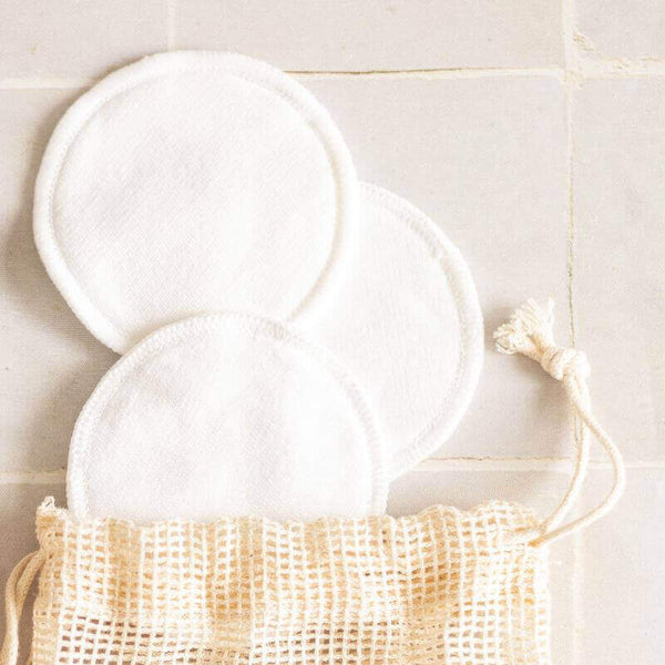12 tampons démaquillants lavables en bambou - Lingettes démaquillantes doux  et réutilisables pour le visage et les yeux + sac de lavage - Enooso Make