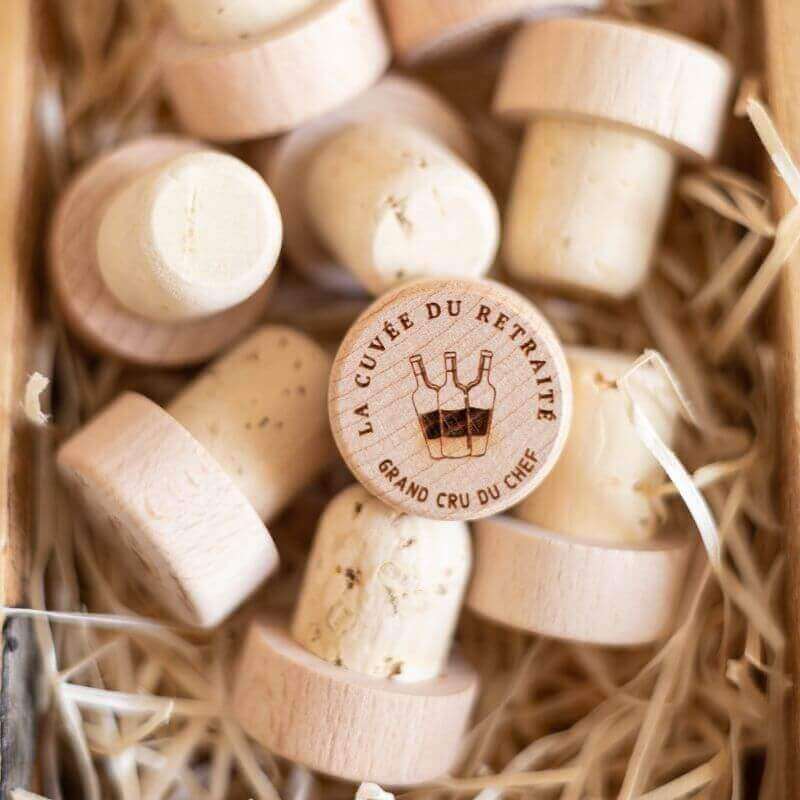 Bouchon Bouteille de Vin "La Cuvée du Retraité