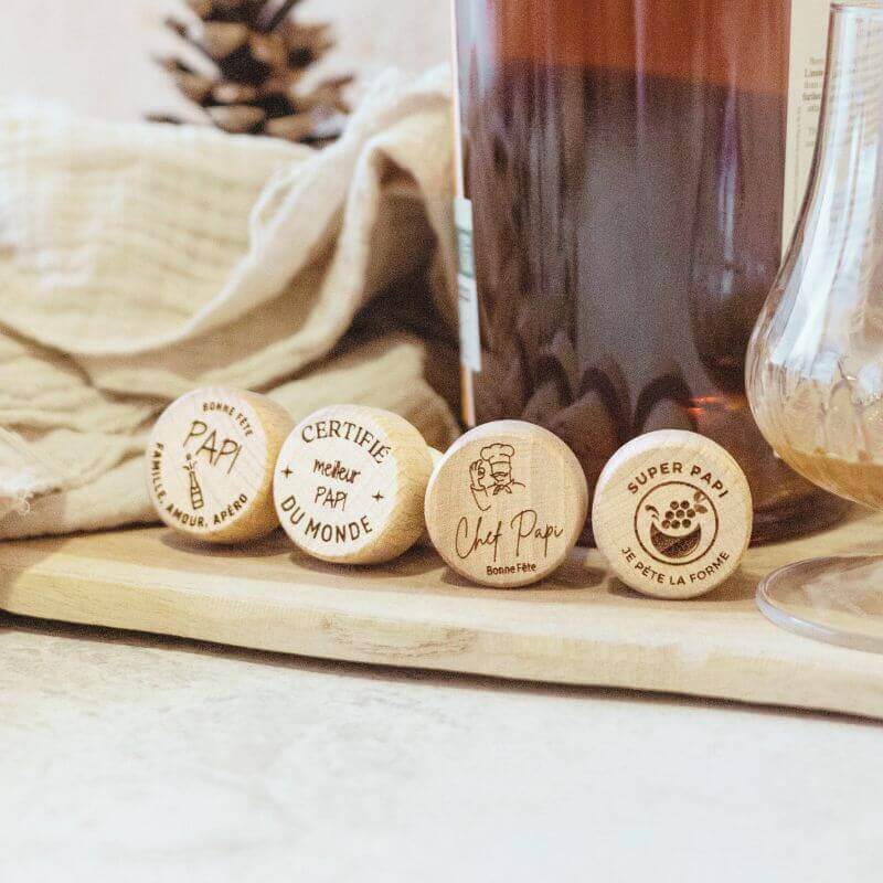 Bouchon Bouteille de Vin "Bonne Fête Papi"