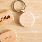 Porte Clés Personnalisable Rond en Bois - My Bambou