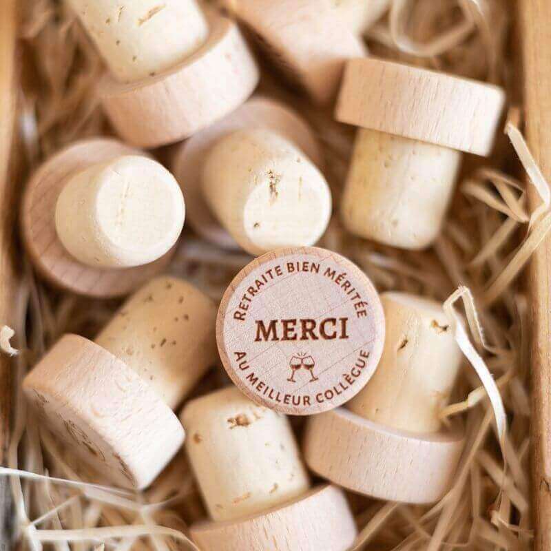 Bouchon Bouteille de Vin Retraite Bien Méritée
