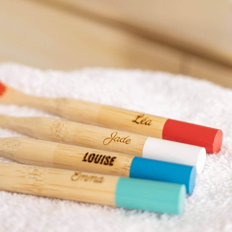 Brosse à Dents Bambou Enfant Personnalisable Poils Souples