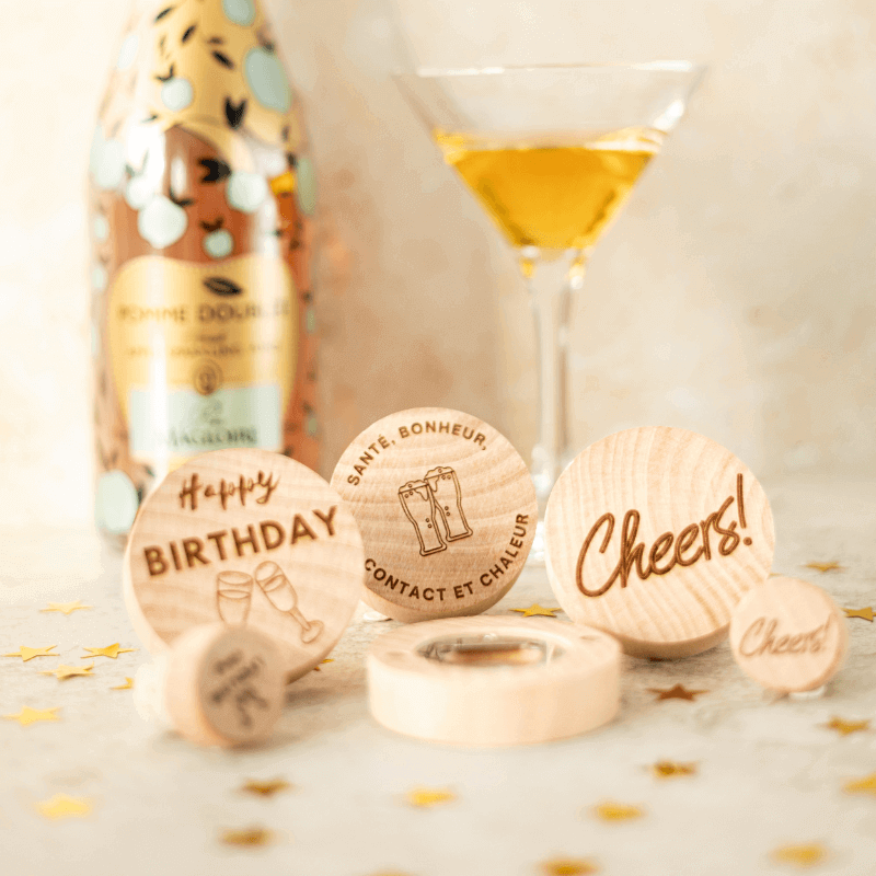 Décapsuleur Rond Personnalisé "Cheers" - My Bambou - My Bambou