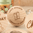Décapsuleur Rond Personnalisé "Santé, Bonheur, Contact & Chaleur" - My Bambou - My Bambou