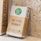 Porte Clés Personnalisable Carré en Bambou - My Bambou - My Bambou