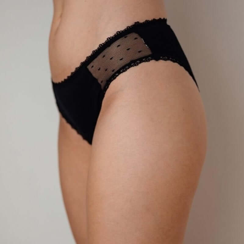 Culotte Menstruelle Dentelle Transparente T46-48 - My Bambou - My Bambou