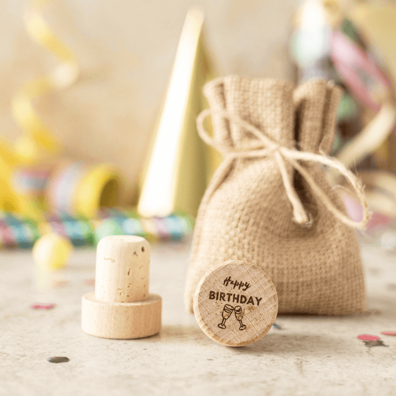 Bouchon Bouteille de Vin "Happy Birthday"
