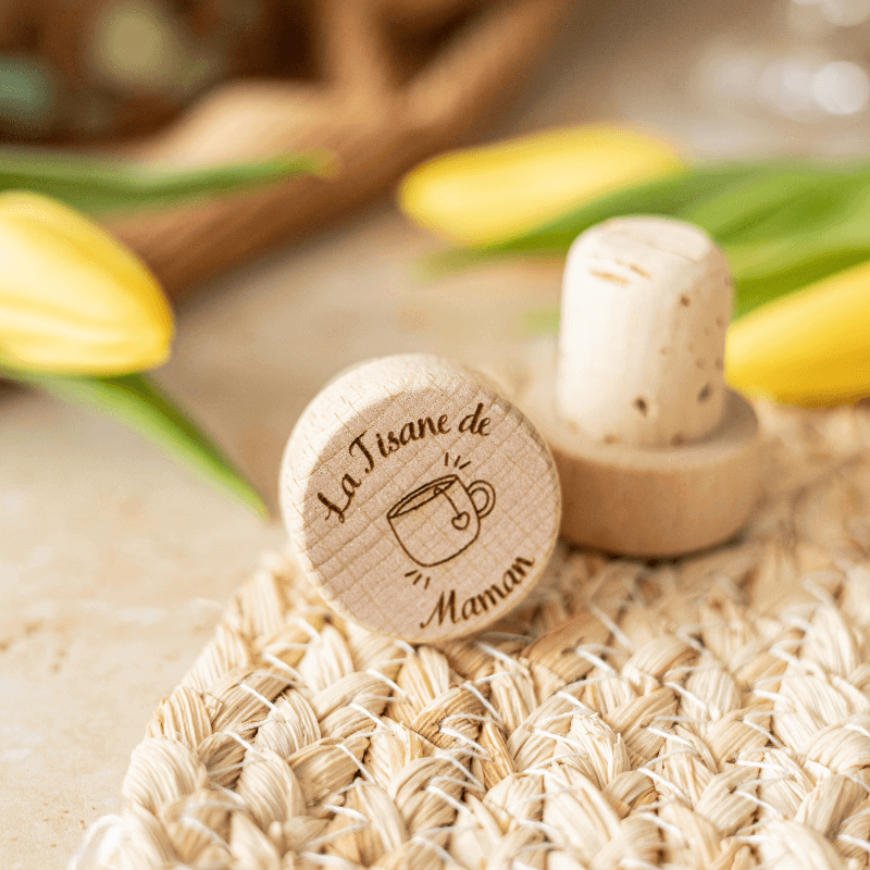 Bouchon Bouteille de Vin "La Tisane de Maman"